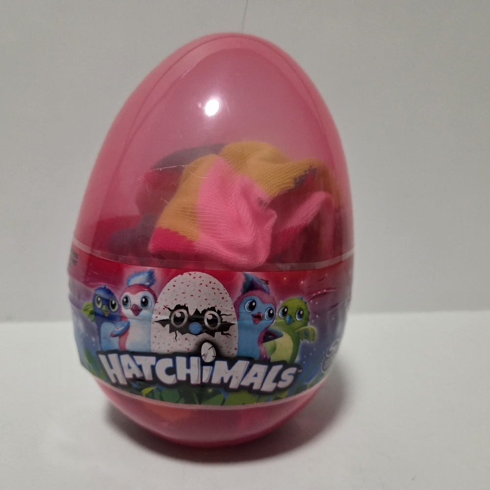 Hatchimals Girl's Crew Socks 2 Pair One Size Size 3 to 9 Pink Egg